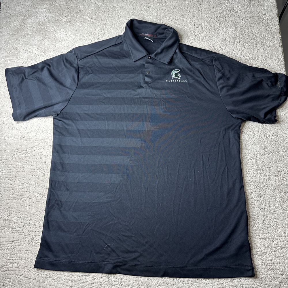 Men's Tiger‎ Woods XL Performanxe Black MSU Basketball Golf Polo Shirt
